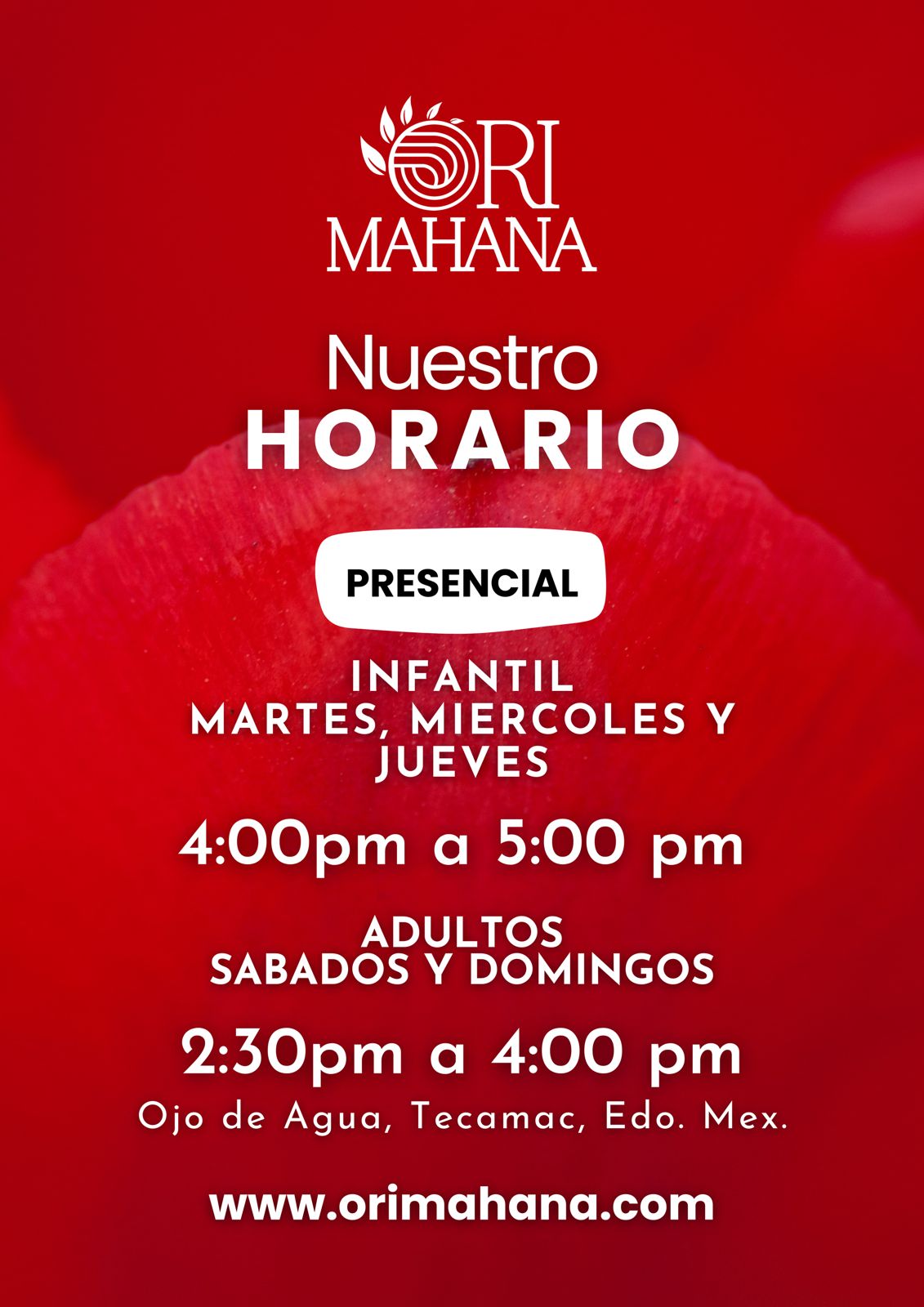 Horarios Ori Mahana