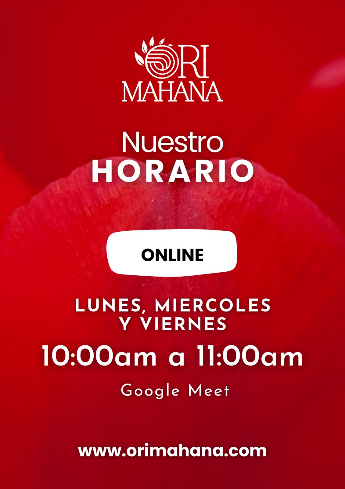 Horarios Ori Mahana